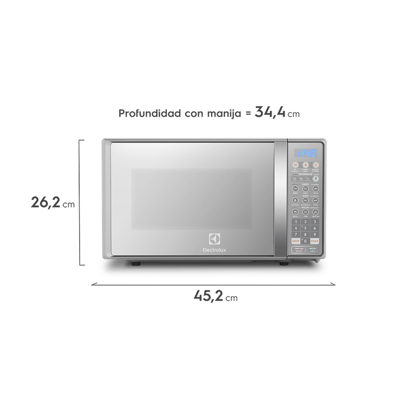 medidas microondas 20 litros electrolux