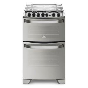 Cocina  Silver Automática de 4 Quemadores con 2 Hornos y Triple Llama 56DXQ-CL