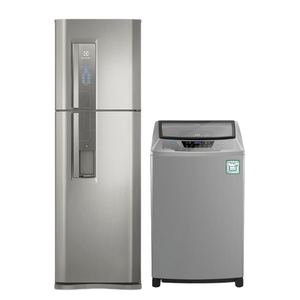 Combo Electrolux: Refrigerador 400Litros 15Ft + Lavadora 18KG 39LB