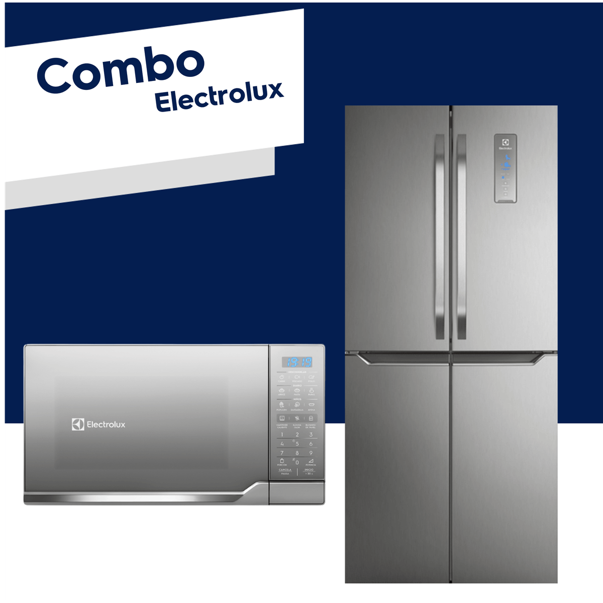 Combo-Electrolux-Refrigeradora-No-Frost-Multi-Door-Inverter-401Lt-15Ft---Microondas-25L