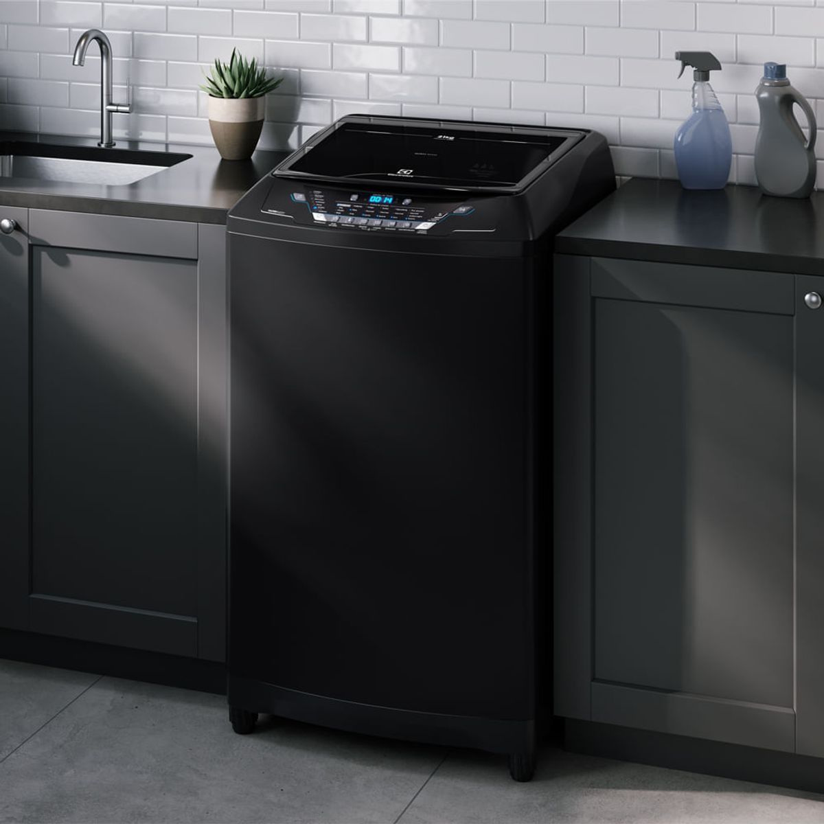 Washer_PremiumCareBlack21kg_LaundryCrop_Electrolux_Spanish